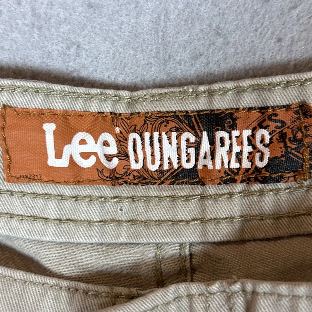 Lee Dungarees Mens Khaki Tan Ripstop Cotton Cargo Shorts Size 33